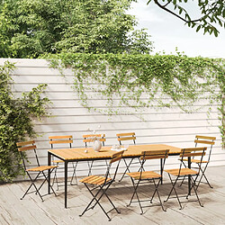 VidaXL Chaises Pliables de Jardin - Lot de 8 - Acacia Massif