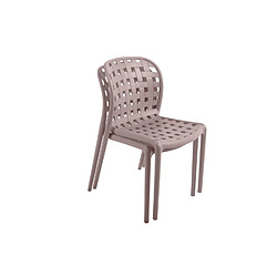 Acheter Toilinux Lot de 4 chaises de jardin en polypropylène Sienne - Gris