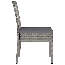 Avis vidaXL Chaises de jardin - Lot de 4 - Résine tressée grise