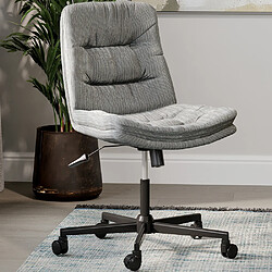 ICONIK INTERIOR Chaise de Bureau Rembourrée - Pivotante - Hera Gris clair pas cher