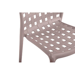 Toilinux Lot de 4 chaises de jardin en polypropylène Sienne - Gris pas cher