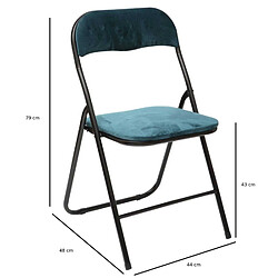 Acheter Toilinux Five Simply Smart Chaise Pliante Velours - Bleu