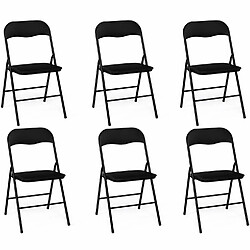 Idmarket MARKET Chaises KITY x6 - Noir
