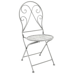 AUBRY GASPARD Chaise en métal forgé pliante Romantic