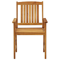Avis vidaXL Lot de 6 chaises de jardin bois d'acacia massif