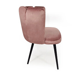 MEUBLER DESIGN Belair - Chaise de salle à manger rose pas cher