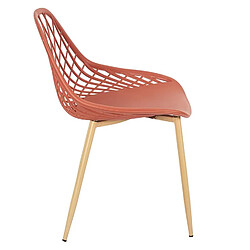 Avis Toilinux Lot de 4 chaises d'extérieur Malaga en polypropylène - Terracotta