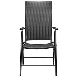 Avis vidaXL Chaises empilables de jardin lot de 2 - Résine tressée