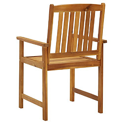 Avis vidaXL Lot de 6 chaises de jardin bois d'acacia massif