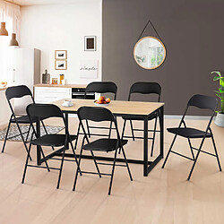 Idmarket MARKET Chaises KITY x6 - Noir