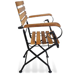 Acheter vidaXL Chaises pliables Acacia Acier