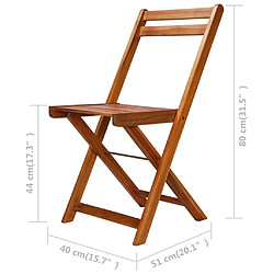 vidaXL Chaises de bistro d'extérieur lot de 2 pas cher