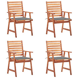 vidaXL Chaises à manger d'extérieur - Lot de 4