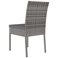 Acheter vidaXL Chaises de jardin - Lot de 4 - Résine tressée grise