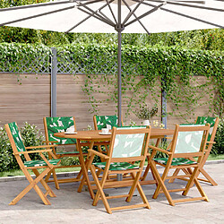 vidaXL Chaises de jardin pliantes - Vert