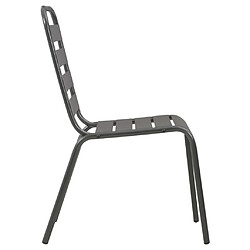 Acheter vidaXL Chaises d'extérieur - Lot de 4 - Gris foncé