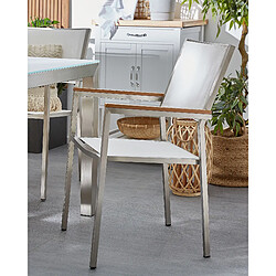 BELIANI Chaises empilables GROSSETO - Acier inox Blanc