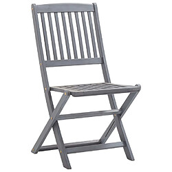Acheter vidaXL Chaises pliables d'extérieur - Lot de 6 - Gris