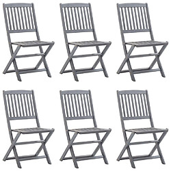 Avis vidaXL Chaises pliables d'extérieur - Lot de 6 - Gris