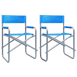 vidaXL Chaise de metteur en scène - Bleu