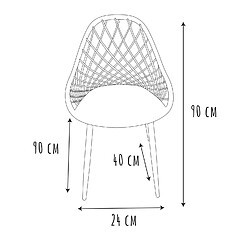 Acheter Toilinux Lot de 4 chaises d'extérieur Malaga en polypropylène - Gris