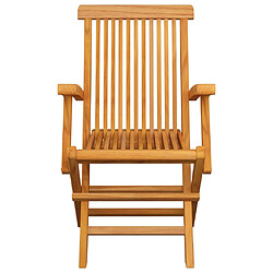 Avis vidaXL Chaises pliables - Bois de teck solide