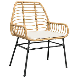 Acheter vidaXL Chaises de jardin lot de 2 - Marron rotin