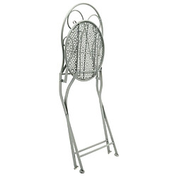 AUBRY GASPARD Chaise en métal forgé pliante Romantic