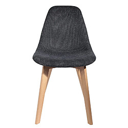 The Home Deco Factory Chaise scandi en grosse maille Flora - Noir