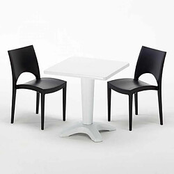 Grand Soleil Table et 2 chaises polypropylène Patio