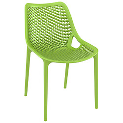 Alterego Chaise BLOW Chaise moderne - Polypropylène vert - Utilisable en intérieur et extérieur - Facile d'entretien