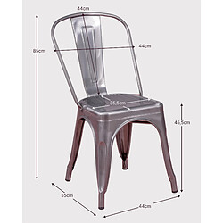 Nest Dream Pack de 4 chaises empilables - Métal pas cher