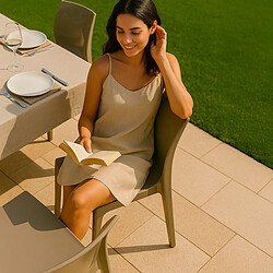 GRAND SOLEIL Chaises Ice (18 pièces) - Beige