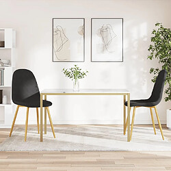 vidaXL Chaises velours - Noir