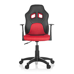 Chaise de bureau / Siège pivotant enfant TEEN GAME AL noir rouge hjh OFFICE