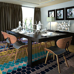 vidaXL Chaises de salle à manger - Lot de 6 - Bois courbé et similicuir