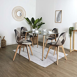 The Home Deco Factory Patchwork - Chaise Gris