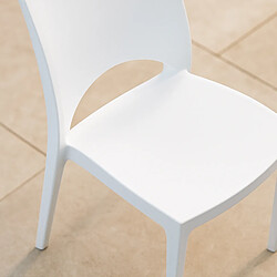 GRAND SOLEIL Chaise empilable polypropylène blanc pas cher