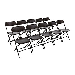 Avis Bolero Chaises pliantes x10 - Noir