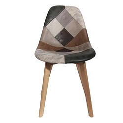 The Home Deco Factory MES Chaises repas (lot de 2) - Patchwork Marron