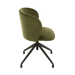 Avis MES Wendy - Chaise repas pivotante - Velours vert foncé