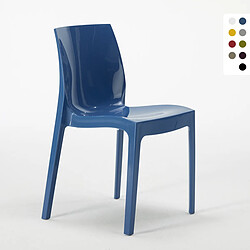 GRAND SOLEIL Lot de 18 chaises Ice - Polypropylène - Bleu