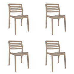 Resol Wind - Set de 4 chaises translucides empilables