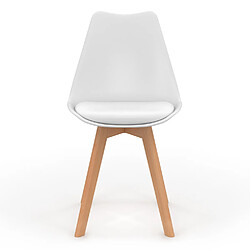 Avis Idmarket market SARA x6 - Chaises blanches scandinaves