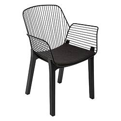 Atmosphera Fauteuil Fil "Alby" - Noir