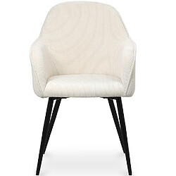 Acheter ICONIK INTERIOR Chaise de salle à manger rembourrée en velours - Avrea Beige