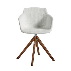 Angel Cerda Chaise pivotante en tissu beige