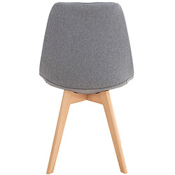 Acheter Decoshop26 Lot de 4 Chaises - Tissu Gris Clair Pieds Bois