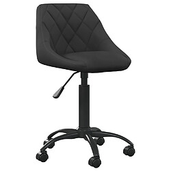 VIDAXL Chaise pivotante - Noir Velours