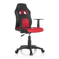 Chaise de bureau / Siège pivotant enfant TEEN GAME AL noir rouge hjh OFFICE